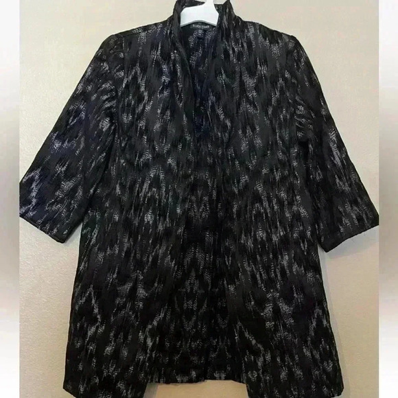 Eileen Fisher Silver Textured
Women Open Front Stand Collar Jacket Coat Size PM - Picture 1 of 5